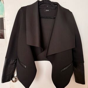 RUDSAK Black Women's Jacket Neoprene with Leather Accents